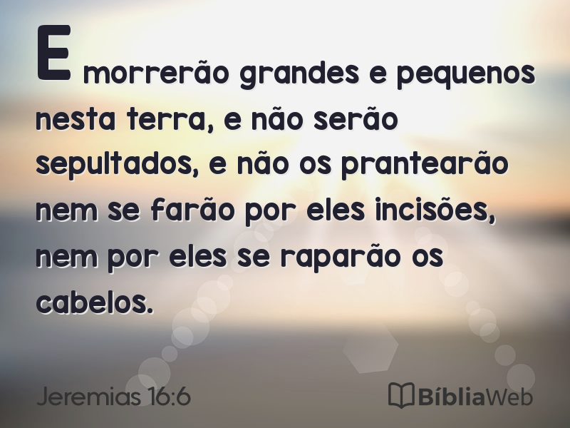 Jeremias 16:6 em imagem para compartilhar