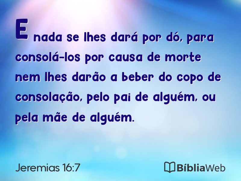 Jeremias 16:7 em imagem para compartilhar