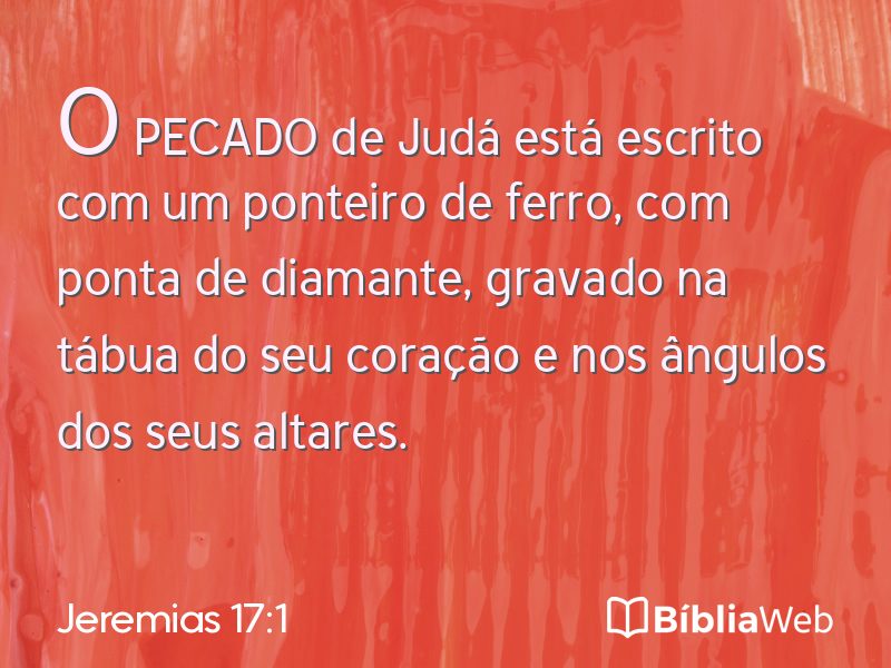 Jeremias 17:1 em imagem para compartilhar