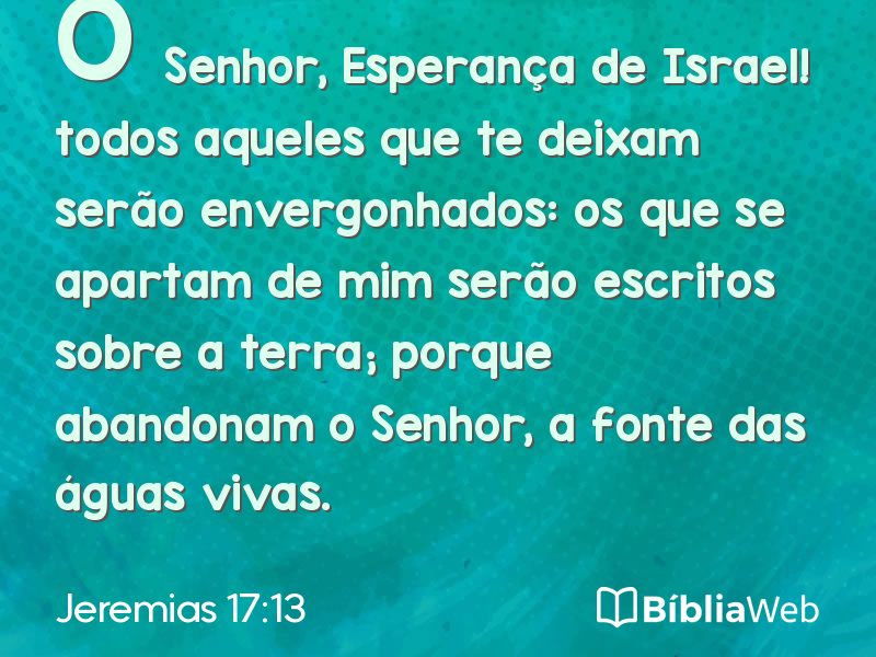 Jeremias 17:13 em imagem para compartilhar