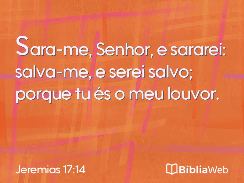 Jeremias 17:14 em imagem para compartilhar