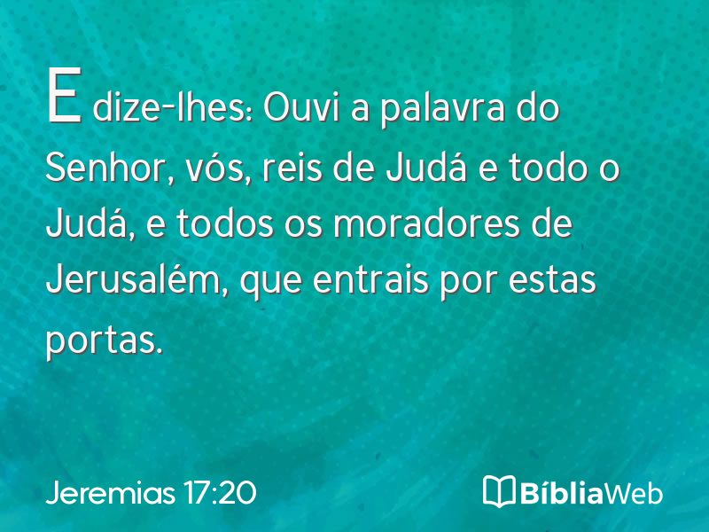 Jeremias 17:20 em imagem para compartilhar