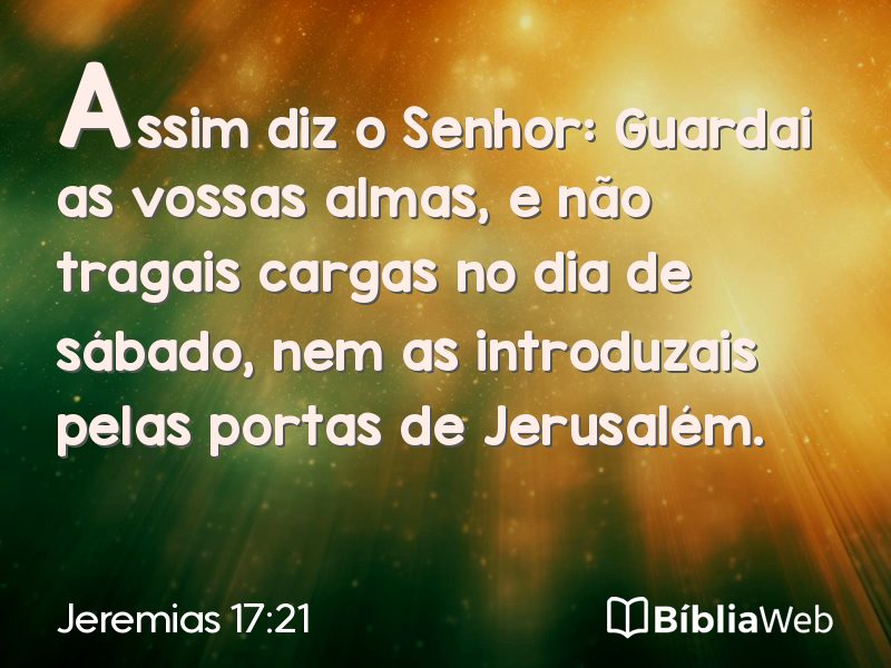 Jeremias 17:21 em imagem para compartilhar