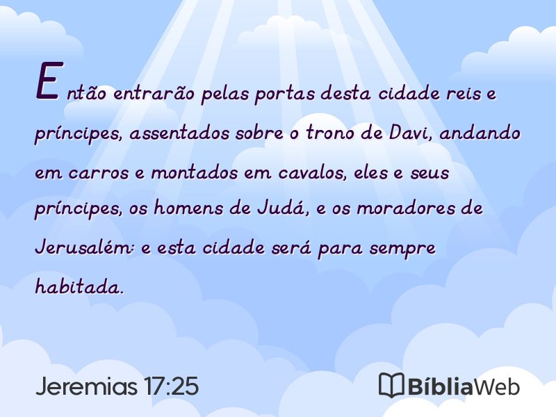 Jeremias 17:25 em imagem para compartilhar