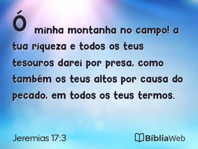 Jeremias 17:3 em imagem para compartilhar