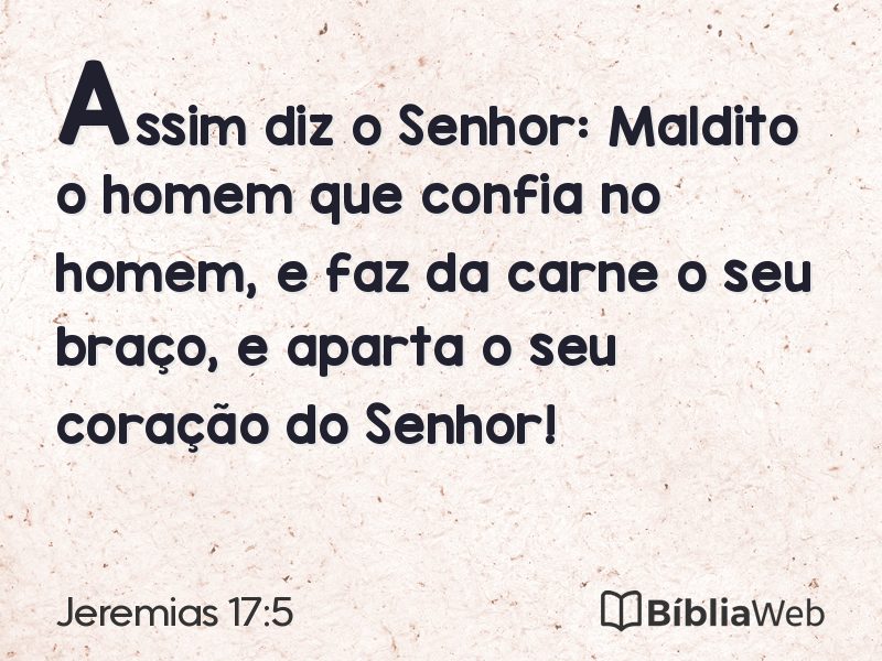 Jeremias 17:5 em imagem para compartilhar