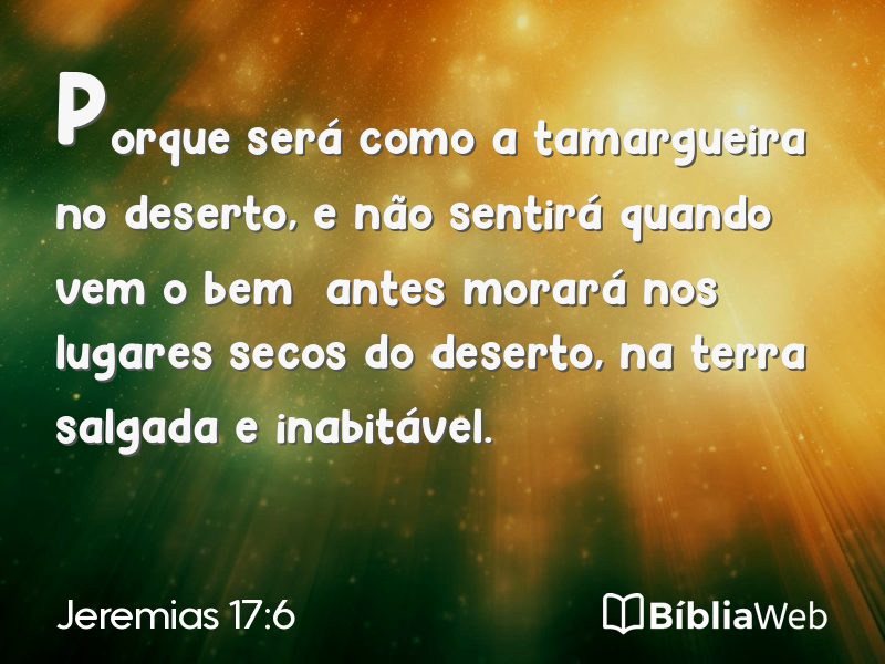Jeremias 17:6 em imagem para compartilhar