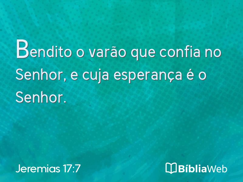 Jeremias 17:7 em imagem para compartilhar