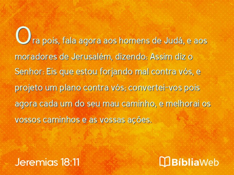 Jeremias 18:11 em imagem para compartilhar