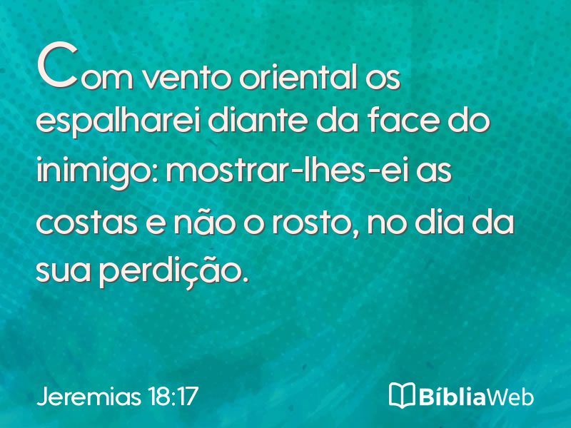 Jeremias 18:17 em imagem para compartilhar