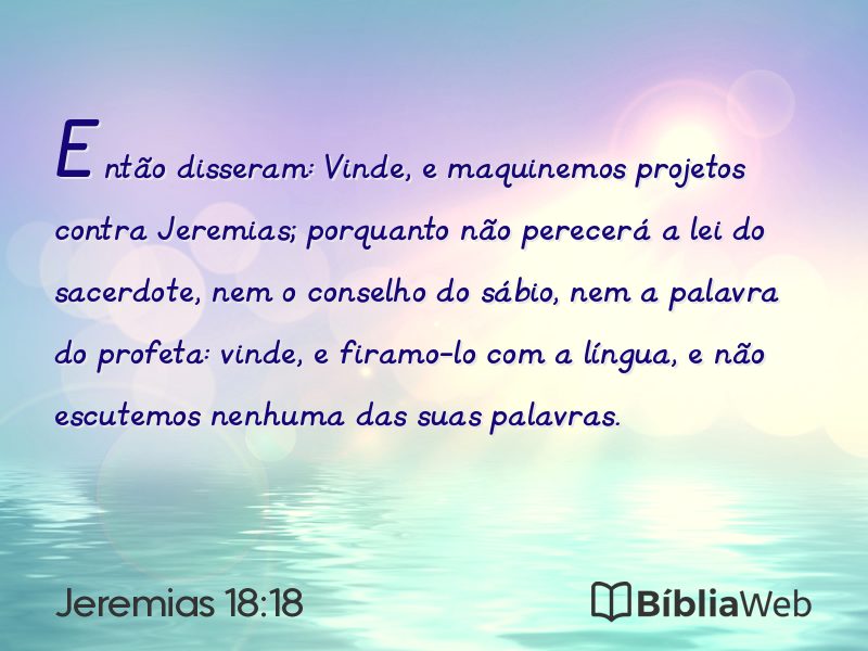 Jeremias 18:18 em imagem para compartilhar