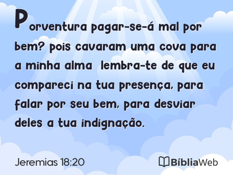 Jeremias 18:20 em imagem para compartilhar