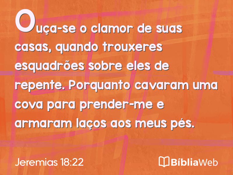 Jeremias 18:22 em imagem para compartilhar
