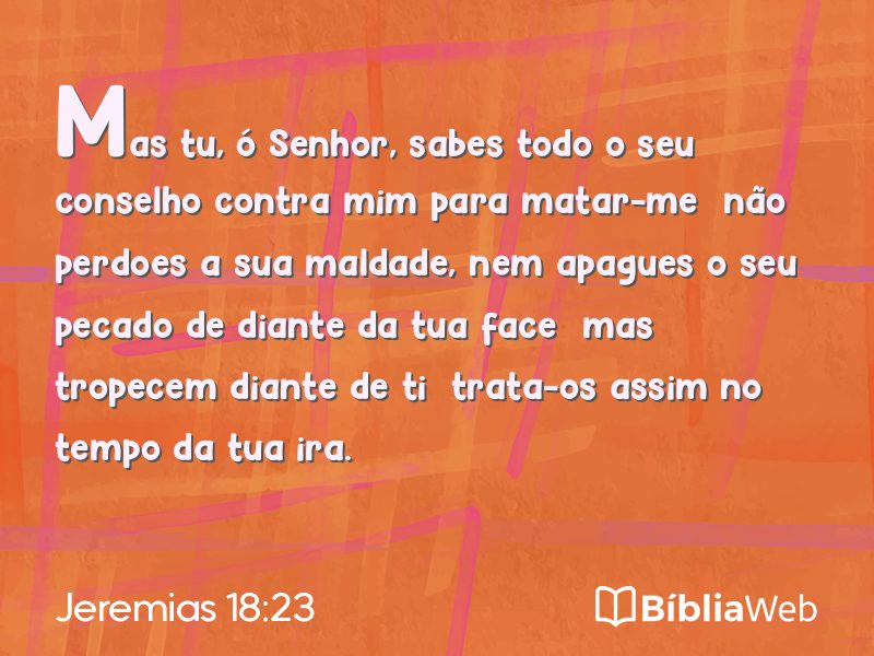 Jeremias 18:23 em imagem para compartilhar