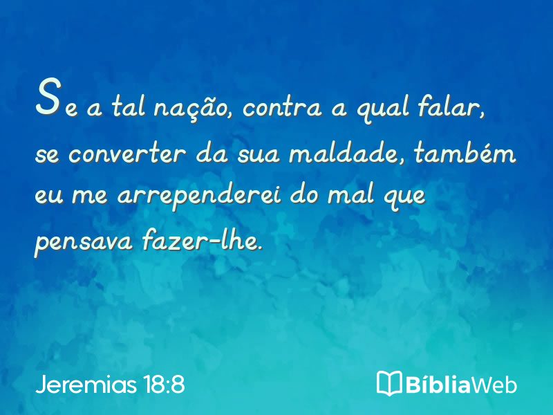 Jeremias 18:8 em imagem para compartilhar