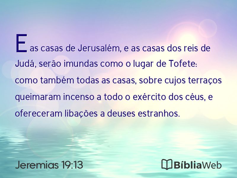 Jeremias 19:13 em imagem para compartilhar