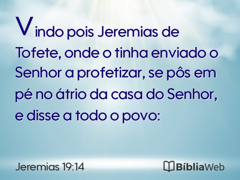 Jeremias 19:14 em imagem para compartilhar