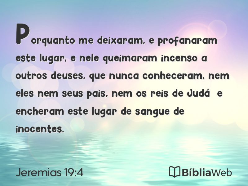 Jeremias 19:4 em imagem para compartilhar