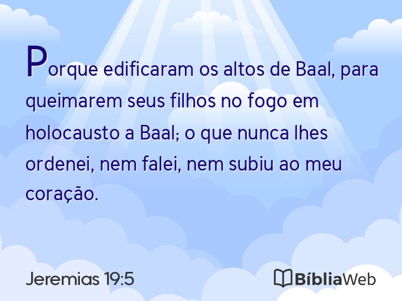 Jeremias 19:5 em imagem para compartilhar