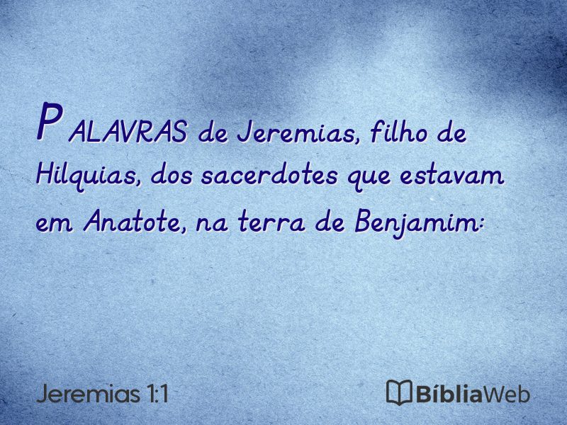 Jeremias 1:1 em imagem para compartilhar