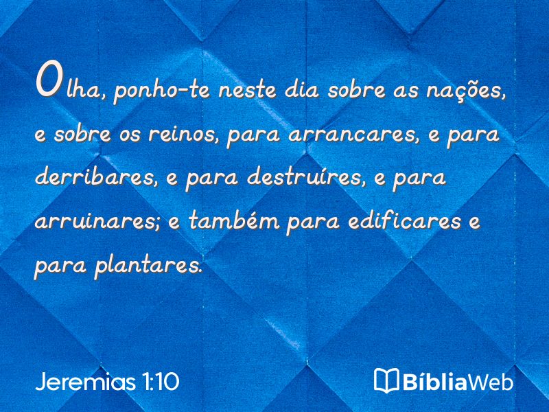 Jeremias 1:10 em imagem para compartilhar