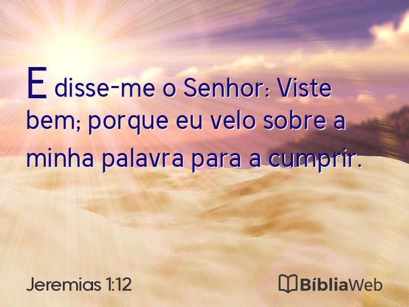 Jeremias 1:12 em imagem para compartilhar