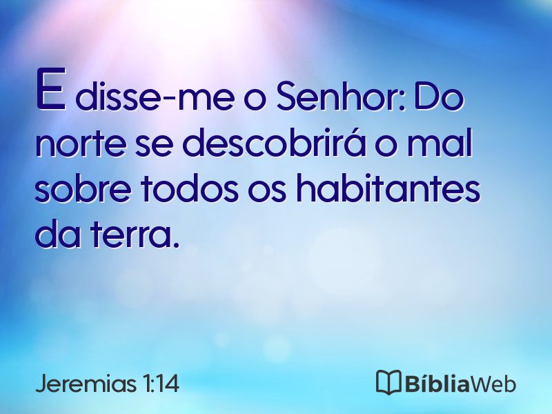 Jeremias 1:14 em imagem para compartilhar