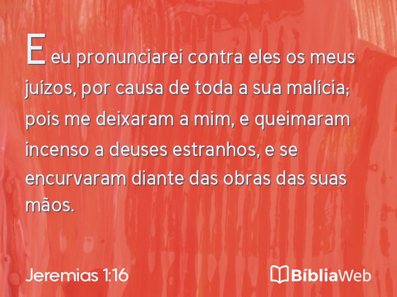 Jeremias 1:16 em imagem para compartilhar