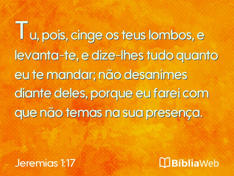 Jeremias 1:17 em imagem para compartilhar