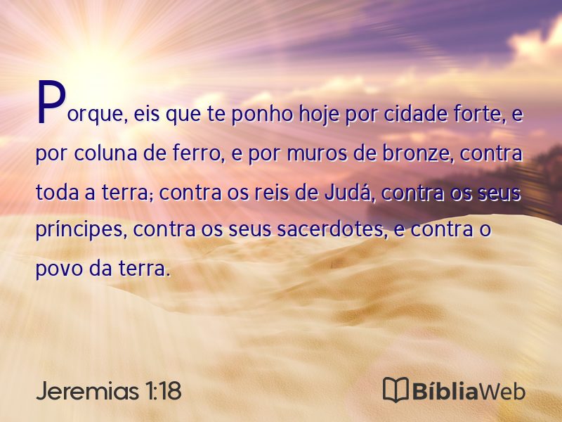 Jeremias 1:18 em imagem para compartilhar