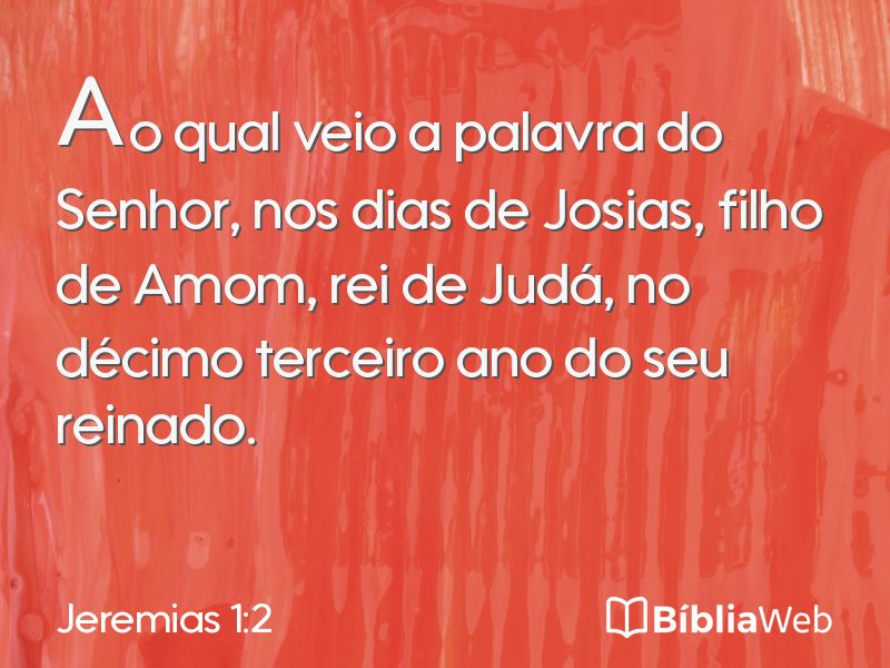 Jeremias 1:2 em imagem para compartilhar