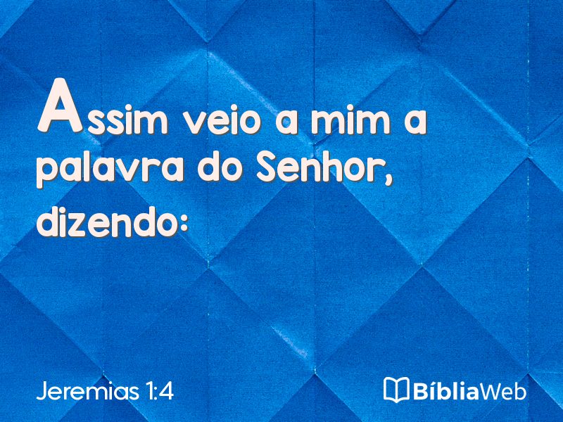 Jeremias 1:4 em imagem para compartilhar