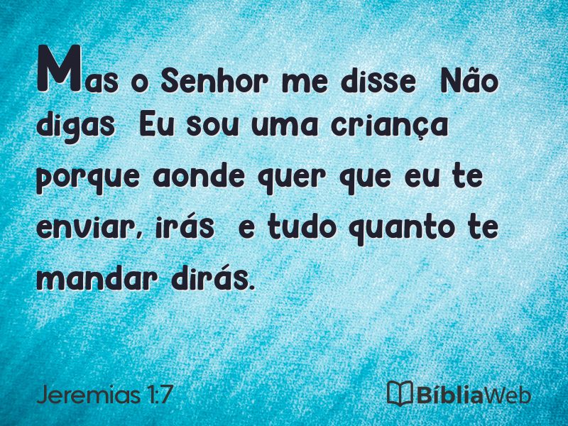 Jeremias 1:7 em imagem para compartilhar