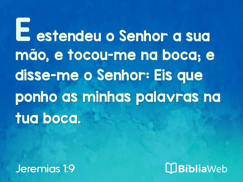 Jeremias 1:9 em imagem para compartilhar
