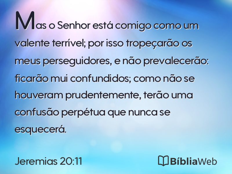 Jeremias 20:11 em imagem para compartilhar
