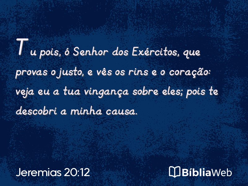 Jeremias 20:12 em imagem para compartilhar