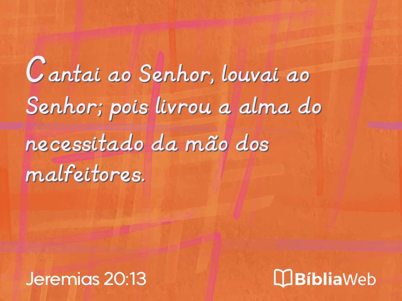 Jeremias 20:13 em imagem para compartilhar