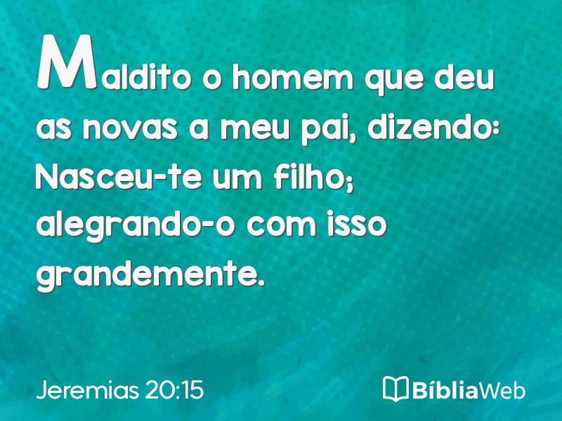Jeremias 20:15 em imagem para compartilhar