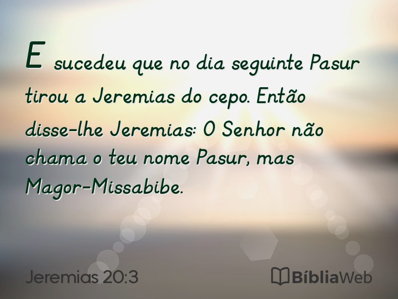 Jeremias 20:3 em imagem para compartilhar