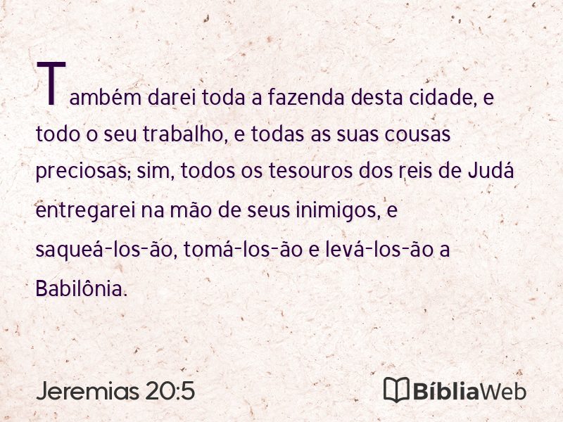 Jeremias 20:5 em imagem para compartilhar