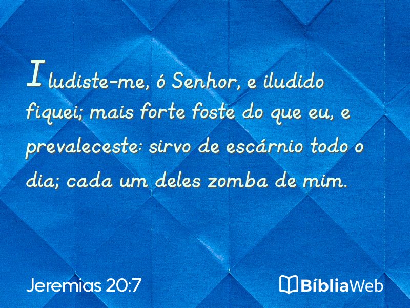 Jeremias 20:7 em imagem para compartilhar