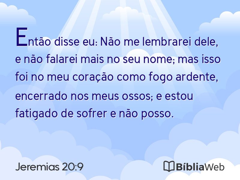 Jeremias 20:9 em imagem para compartilhar