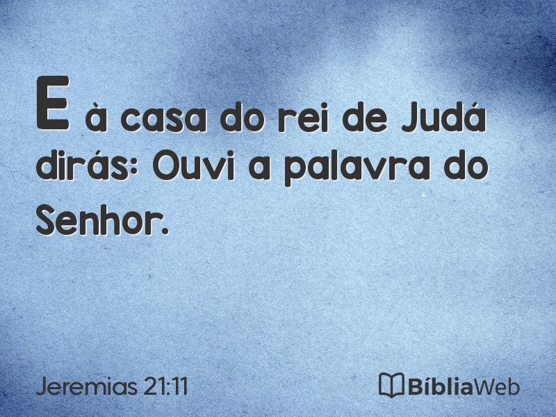Jeremias 21:11 em imagem para compartilhar