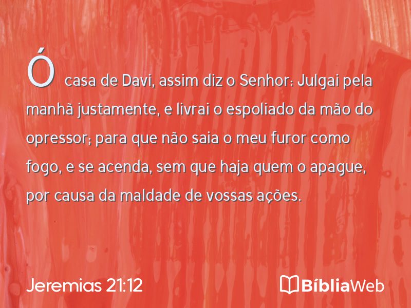 Jeremias 21:12 em imagem para compartilhar