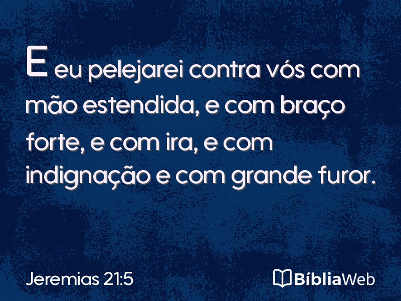 Jeremias 21:5 em imagem para compartilhar