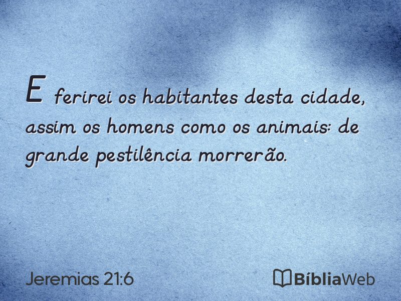 Jeremias 21:6 em imagem para compartilhar