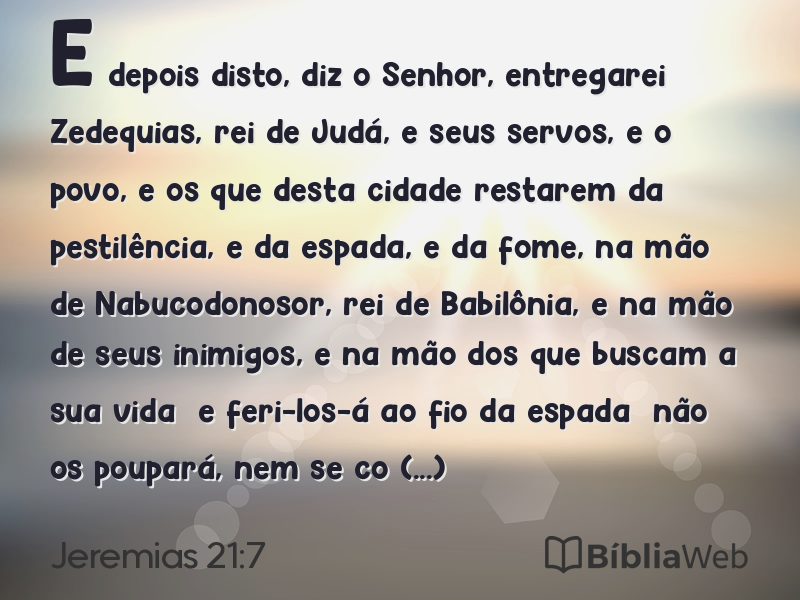 Jeremias 21:7 em imagem para compartilhar