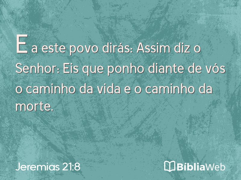 Jeremias 21:8 em imagem para compartilhar
