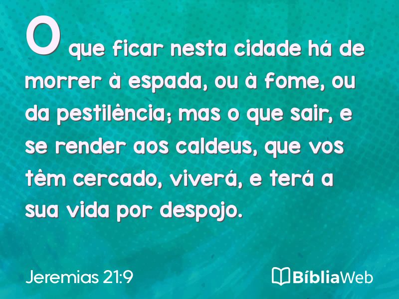 Jeremias 21:9 em imagem para compartilhar