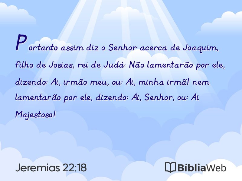 Jeremias 22:18 em imagem para compartilhar